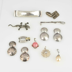 Konvolut Silberschmuck  Silber versch. Legierungen, insg. 12 Teile, ...