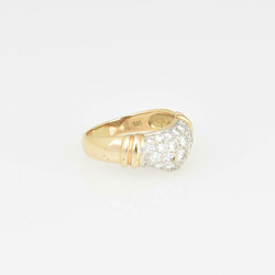 Brillant-Gelbgoldring Gelbgold 585, mittig ausschwingende Ringschiene ...