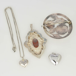 Konvolut Silberschmuck  Silber 925 und 900, insg. 5 Teile, bestehend ...