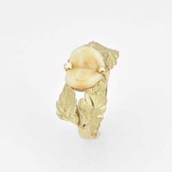 Jagdlicher Ring in Gelbgold Gelbgold 585, Ringkopf naturalistisch ...