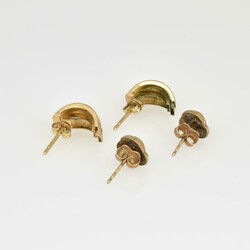 Zwei Paar Ohrstecker Gelbgold 333, 1 x in Form eines Knotens, 1 x in ...