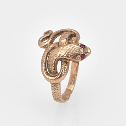 Figürlicher Ring in Roségold Roségold 333, Ringkopf als in sich ...