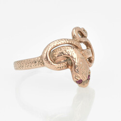 Figürlicher Ring in Roségold Roségold 333, Ringkopf als in sich ...