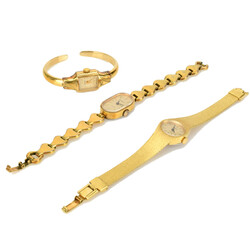 Drei Damenarmbanduhren GLASHÜTTE Glashütte GUB, Gehäuse in ...