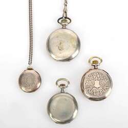 Konvolut Taschenuhren insg. 4 Stück, 3 x 800er Silbergehäuse, 1 x ...