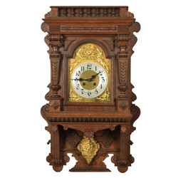 Gründerzeitregulator Fa. Bernhard Paschen, Holzgehäuse, die Front ...