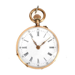 Goldene Damentaschenuhr Gehäuse aus Gelbgold 585, brutto ca. 19 g, ...