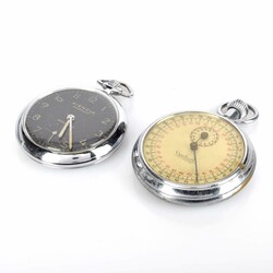 Stopp- und Taschenuhr dabei: Fa. HANHART, vernickeltes ...