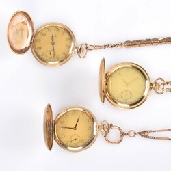 Drei Herrentaschenuhren an Kette unterschiedliche Hersteller (u.a. Fa ...