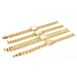 Vier modische Damenarmbanduhren insg. 4 Stück, u.a. FA. TISSOT, ...