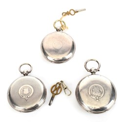 Konvolut Spindeltaschenuhren insg. 3 Stück, England, jeweils ...
