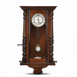 Wandregulator Nussbaumgehäuse, furniert, an der Front profilierte ...