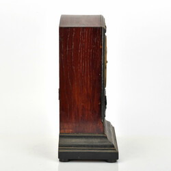  b Art deco-Kaminuhr Fa. LENZKIRCH, Holzgehäuse, gebeizt und ...