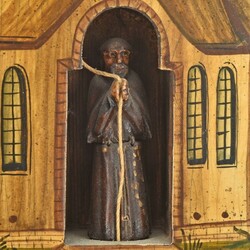  b Schwarzwälder Bogenschilduhr mit Glockenläuter Schwarzwald, ...