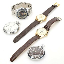  b Uhrenkonvolut RUHLA insg. 5 Stück, jeweils Handaufzugskaliber in ...