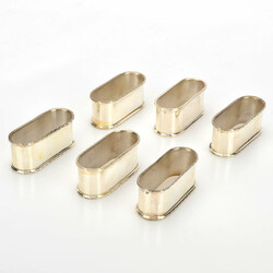 Sechs Serviettenringe  Silber 925, undeutlich gemarkt (Gebrüder ...