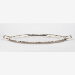 Prunktablett Neusilber, WMF, Geislingen, gemarkt NS 72, ovale, flache ...