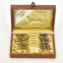 Sechs Spieße Hildesheimer Rose  Silber 800, undeutlich gemarkt, ...