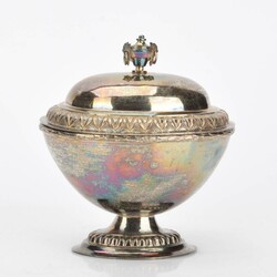 Zuckerdose Silber geprüft, Tremulierstrich, Meisterzeichen IF, ...