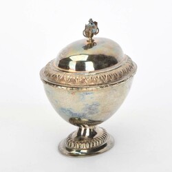 Zuckerdose Silber geprüft, Tremulierstrich, Meisterzeichen IF, ...