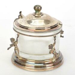 Zuckerdose Silber 925, gemarkt NISAN FIRST CLASS, über gestuftem ...