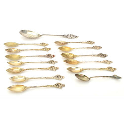 Konvolut Silberlöffel Silber 835 und 800, ungemarkt, insg. 14 ...