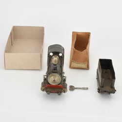 Dampflokomotive mit Schlepptender G. Carette Nbg., Spur 0, Uhrwerk, ...