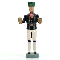 Lichterbergmann Holz gedrechselt, Masse, farbig bemalt, stehender ...