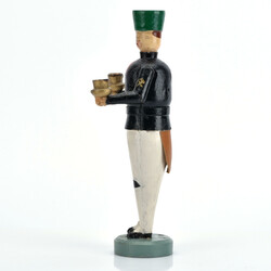 Lichterbergmann Holz gedrechselt, Masse, farbig bemalt, stehender ...