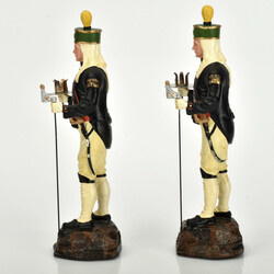 Paar Lichterbergmänner Masse, farbig gestaltet, jeweils ein ...