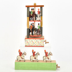 Zwei Bewegungsspielzeuge Werkstatt Gottfried Hübsch, Seiffen, Holz, ...