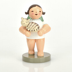 Sonderfigur ENGEL MIT KATZE Wendt & Kühn, Grünhainichen, brünetter ...