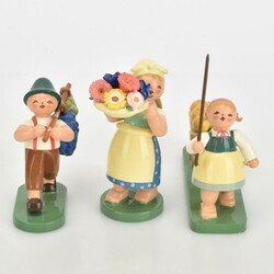 Drei Erntekinder Wendt & Kühn, Grünhainichen, Aufstellfiguren als 1 ...