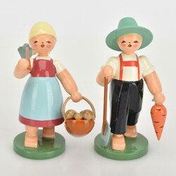 Gärtnerpärchen Wendt & Kühn, Grünhainichen, 2 Aufstellfiguren als ...