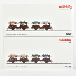 Märklin Paar Autotransportwagen-Sets  H0, 46139 und 46139, ...