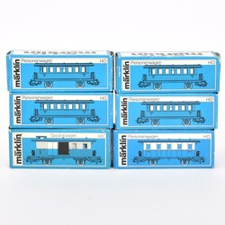 Märklin Konvolut Personenwagen  H0, 4 x 4040, 4107 und 4108, ...