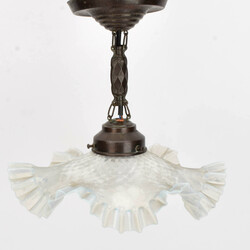 Jugendstil-Deckenleuchte einflammig elektrifiziert, strukturierter ...