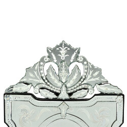 Großer Wandspiegel Murano Spiegelglas auf Holz, hochrechteckige ...