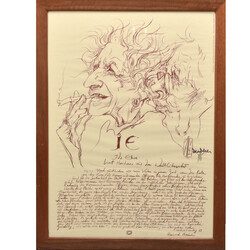 Janssen, Horst (1929 Hamburg - 1995 ebd.) Offsetlithografie, IDA EHRE ...