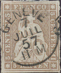 5655134: Strubel 3. Berner Druck dickes Papier - Stempel