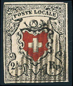 Lot 530 - 1850, POSTE-LOCALE mit Kreuzeinfassung  -  MH Marken GmbH Auktion 118