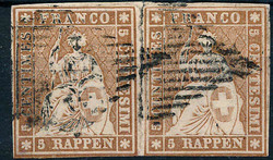 5655133: Strubel 2. Berner Druck mittelstrakes Papier - Stempel