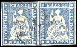 5655133: Strubel 2. Berner Druck mittelstrakes Papier - Stempel