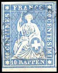 5655133: Strubel 2. Berner Druck mittelstrakes Papier - Stempel