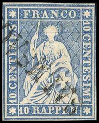 5655133: Strubel 2. Berner Druck mittelstrakes Papier - Stempel