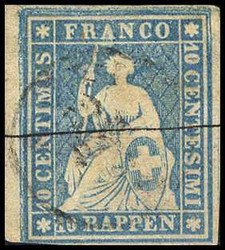 5655133: Strubel 2. Berner Druck mittelstrakes Papier - Stempel