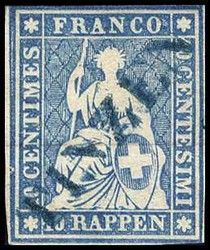 5655133: Strubel 2. Berner Druck mittelstrakes Papier - Stempel