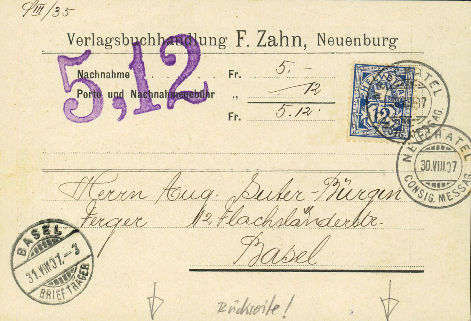 Lot 337 - KANTON NEUENBURG  -  MH Marken GmbH Auktion 118