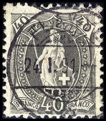 5655147: Schweiz Stehende Helvetia - Stempel