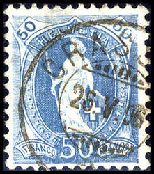 5655147: Schweiz Stehende Helvetia - Stempel
